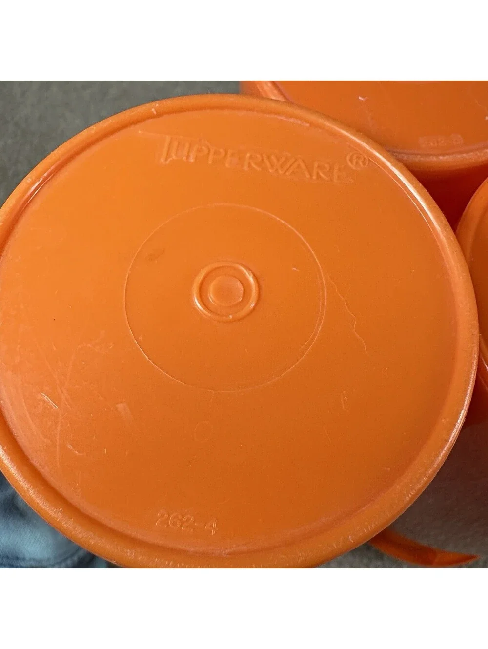 Lot of 3 Tupperware Orange Drink Container 5 Cups #262 Flip Spout Lid #603 Vtg